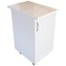 Corp inferior cu 1 usa Zebra, Alb/MDF Alb mat, cu blat Travertin, 40 x 85 x 60 cm